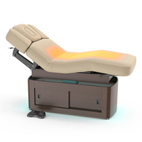 Table de massage électrique réglable, durable et moderne en bois avec portes coulissantes pour salon, hôtel, chambre et séjour