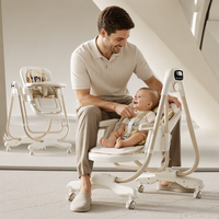 Chaise haute électrique convertible et pliable pour bébé, best-seller, avec coussin amovible, base antidérapante, hauteur réglable, capacité de charge de 33 lb