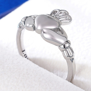 Bague de fiançailles en forme de cœur T0036 pour unisexe, alliance simple, bijoux d'amour, d'attachement et d'amitié, bagues tendance - Product Image 6