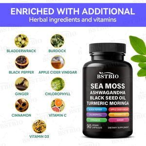 BSTBIO OEM حار Seamoss زيت الحبة السوداء الزنجبيل الكركم اشواغاندا الايرلينية البحر موس كبسولات - Product Image 5