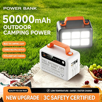 Lampe de camping LED en gros d'usine avec câbles intégrés, charge rapide, batterie externe d'urgence, chargeur portable pour le voyage