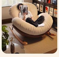 2026 Fauteuil de luxe moderne en cuir véritable, design cygne, pivotant à 360 degrés, pour salon, chambre, canapé, chaise longue et siège inclinable