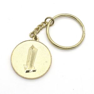 Custom Metal Keychain with Gold Color Plated 2D 3D Photo Engraving and Fast Shipping Souvenir Keyring - Product Image 1