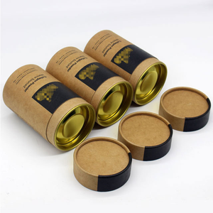 عبوات ورقية فاخرة فارغة للشاي العشبي والمنتجات الصحية، علب أسطوانية مع غطاء معدني - Product Image 2