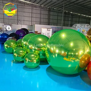 商業装飾PVCインフレータブルボールハンディングインフレータブルミラーボール大きな光沢のあるボール装飾インフレータブル