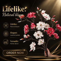 Grande fleur de magnolia artificielle, fausse fleur, nouveau style chinois, décoration de salon, table à manger, mariage, faux magnolia