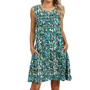 Vestido holgado con bolsillos y estampado nuevo para mujer, primavera-verano - Product Image 4