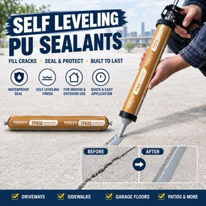 Sellador de Poliuretano <span class=keywords><strong>Autonivelante</strong></span> de 300ml/600ml, Pintable, Resistente a la Intemperie, Sin Burbujas, para Sellado de Juntas en Construcción - Product Image 1