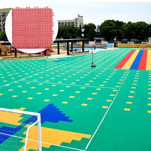 Nouveau design 3x3 terrain de basket en plastique sol extérieur carreaux en plastique emboîtement sol extérieur pour panier