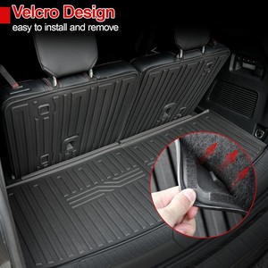 Tapetes 3D de TPE para Piso y Maletero con Tapete para Respaldo, Impermeables para Todo Clima, para Ford Explorer 2020-2025 de 6 <span class=keywords><strong>Pasajeros</strong></span> con Asientos Tipo Capitán - Product Image 4