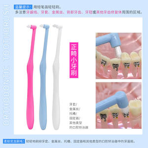 Single-Bundle Plastic Toothbrush for Adults Children Cats Dogs Wisdom Tooth Interdental Brush with <b>Small</b> Head for Pets - Product Image 6