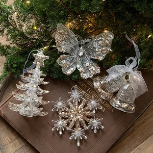 Luxury Christmas Tree Sequins Glitter Tree Decoration Christmas Tree Hanging Ornaments Decorations