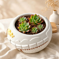 Moule en silicone durable de qualité supérieure pour pot de plante en plâtre avec démoulage facile pour projets d'artisanat