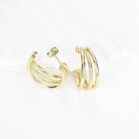 Aretes de Oro Laminado de 14K CM Jewelry con Flor, Perla Grande y Forma Robusta para Mujer, Pendientes de Aro y Gota