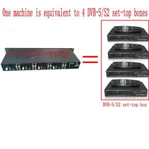 DVB-S/S2 quattro canali integrato ad alta definizione ingegneria Set-top Box, TV via cavo apparecchiature Front-end, sistema TV hotel