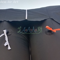 Tente longue gonflable personnalisée pour les sports et les événements, belvédère pare-soleil avec murs amovibles, tente tunnel gonflable