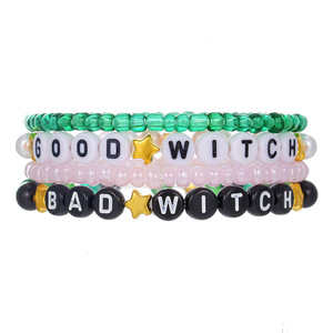 Elphaba Galinda Friendship <b>Bracelet</b> Letter Beads Zinc Alloy Jewelry Gift Matching <b>Couple</b> Set - Product Image 5