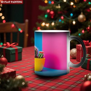 Custom Landscape Photo Sublimation Mug Frosted Black 11oz <b>Ceramic</b> Heat Color Changing Magic <b>Cup</b> - Product Image 2