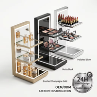 Présentoir de Comptoir Modulaire de Luxe Personnalisé pour Maquillage – Métal, Bois, Acrylique – Unité Testeur de Marque pour Boutiques de Cosmétiques Apache