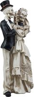 L'amour ne meurt jamais mariage mariée et marié squelette Couple dans la danse Pose Figurine 13.5 "grand jour des morts Halloween décor