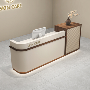 Venta Directa de Fábrica, Mueble de Recepción de Hotel de Diseño Moderno y Minimalista en Madera Resistente, Venta al por Mayor - Product Image 4