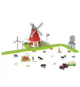 Commercio all'ingrosso di plastica PVC Harvest Farm Newholland Tractor Play Set Farm House Toys Kids