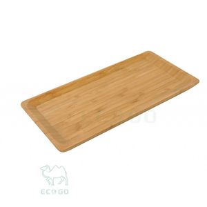 Bandeja Redonda de Bambú Ecológica con Borde Elevado y Acabado Lacado para Servir - Product Image 5