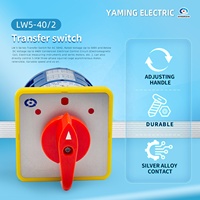 LW5 électrique 3 positions Commutateur à came manuel 40a 690V 2 pôles bouton Rotatif Commutateur Rotatif LW5D-40/2