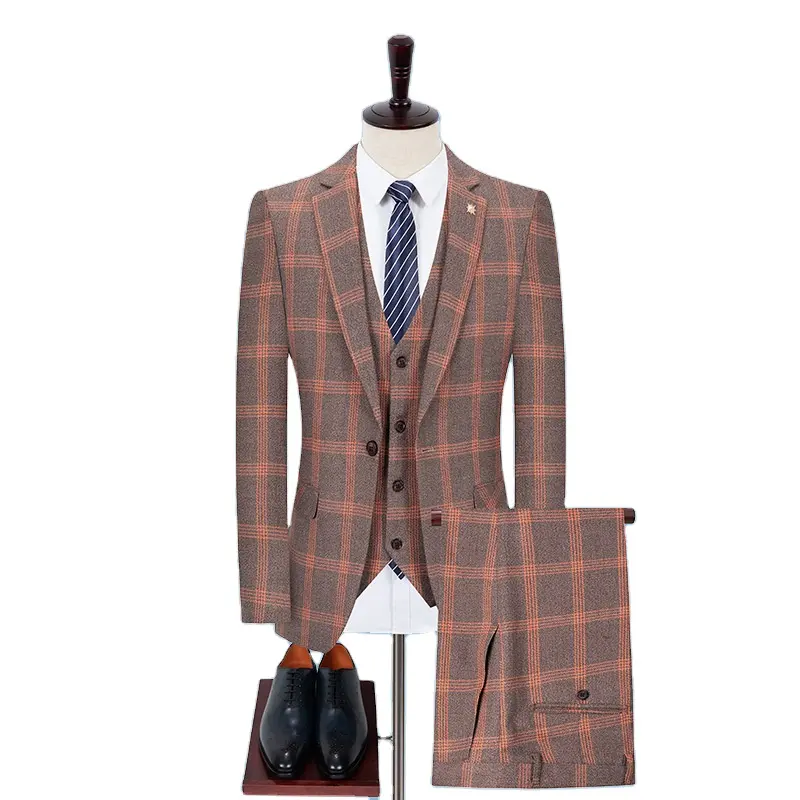 OEM फैक्टरी आपूर्ति Mens व्यापार आकस्मिक पतलून सज्जनों पुरुषों शादी सूट रंगीन जाकेट पैंट बनियान क्लासिक पुरुषों के लिए सूट सेट
