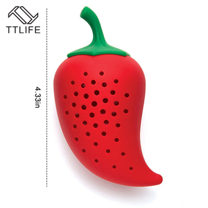 Forma Pepper Spice Filtro Silicone Tea Infusore Strainer Spezie Peperoncino A Base di Erbe Infusore Filtro Strumento Condimento Kit Accessori Per la Cucina - Product Image 4