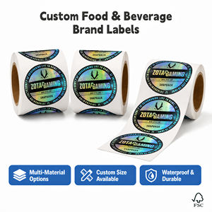 1g 3.5g <b>Flower</b> Round Holographic Adhesive Paper Stash Custom Printed Food Grade Jar Proof Seal <b>Sticker</b> Label for Candy Cookie - Product Image 2