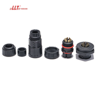 Llt 10pin M19 plastique circulaire IP68 connecteur de montage sur panneau de fil électrique étanche