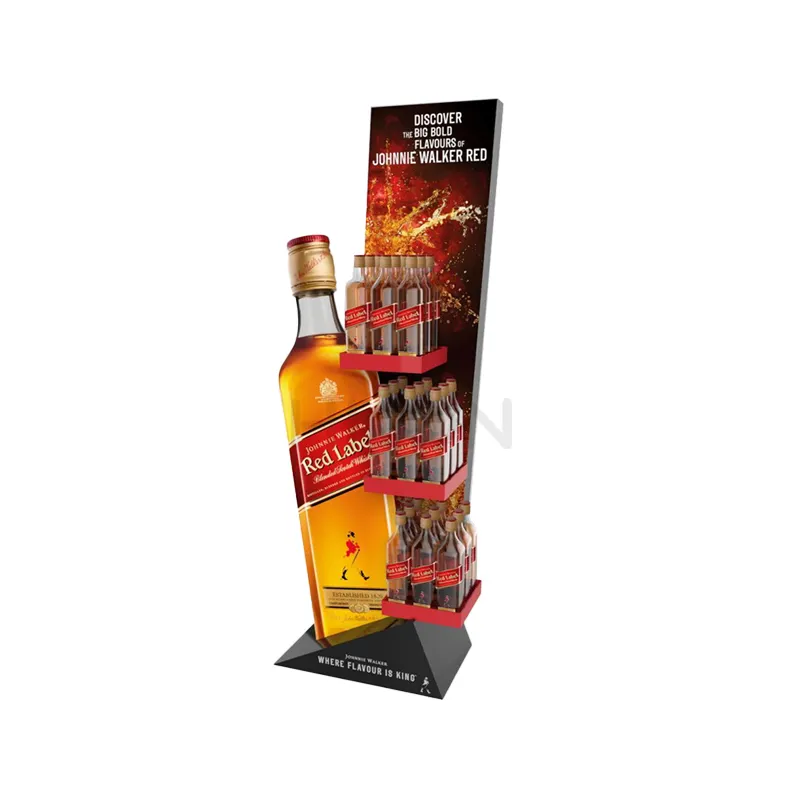 Vendita al dettaglio Led liquore birra/vino/acqua/bottiglia Ciroc Vodka Whisky bottiglia a forma di negozio scaffale espositore per alcol scaffali per armadietti