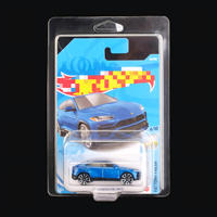 Emballage en plastique transparent PVC PET type clamshell, carte blister courte pour jouet, étui de protection premium pour roues libres personnalisées