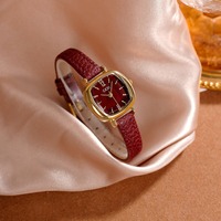 Montre pour femmes GEDI, simple, Ankola rouge, montre pour étudiantes, petite, exquise, étanche, montre à quartz tendance pour femmes, montres-bracelets, cadeau