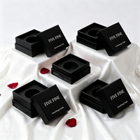 Boîte cadeau cosmétique noire personnalisable avec laminage mat - Emballage pour soins de la peau, maquillage et faux cils - Boîte en papier rigide enduit