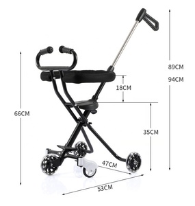Patinete de viaje ultraligero para bebé, 5 <span class=keywords><strong>ruedas</strong></span>, plegable y portátil, carrito de bebé, andador - Product Image 5