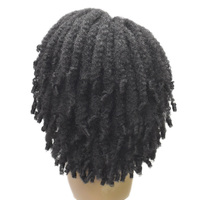 Nouveautés Perruques synthétiques pré-épilées marron clair avec dentelle, tresses Marley, dreadlocks, torsades afro, bouclées et crépues pour femmes noires