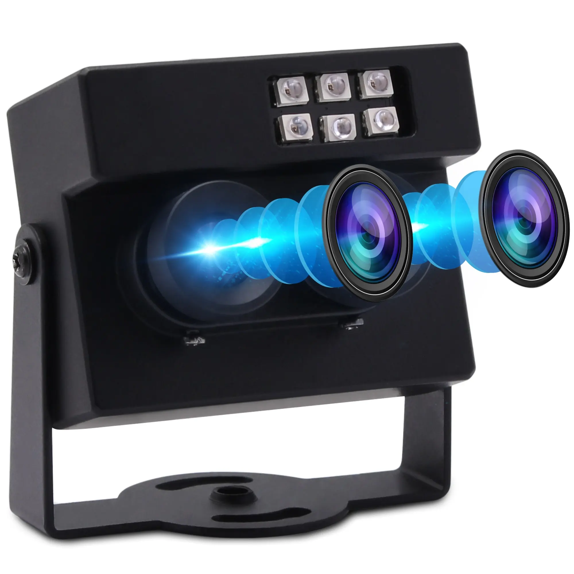ELP 듀얼 렌즈 2MP 1080P 웹캠 RGB 및 B/W 3D 스테레오 카메라 얼굴 인식 및 생물학적 감지