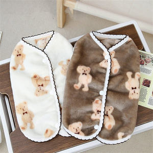 Pakaian Anjing Musim Gugur Musim Dingin Baru Rompi Beludru Beruang Bulan Sabit Teddy <span class=keywords><strong>Pomeranian</strong></span> Pakaian Anjing Peliharaan Lucu - Product Image 1