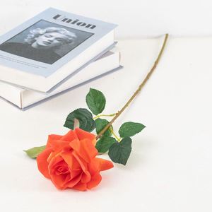 IA2009 Fábrica de alta calidad a granel Artificial Pu Seda Rosas Lujo Real Touch Repollo Rosa Flores - Product Image 4