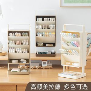 Minimalist Storage Rack Angled Pen Holder Plastic Desktop Organizer For Students Office Use - Product Image 5