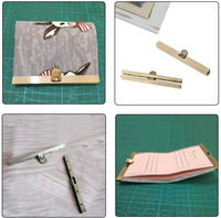 6 pièces fermoirs métalliques pour sacs à main, type fermoir à pression, pour la confection de sacs