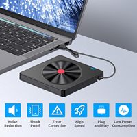 Unidad de Blu-ray Externa 7 en 1, USB 3.0 Tipo-C, Grabadora de Blu-ray y DVD Óptica Delgada con Lector de Tarjetas SD/TF, 2 Puertos USB 3.0 Compatibles