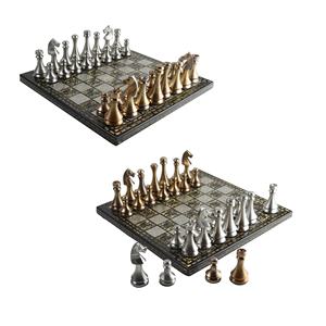 Royal <b>Chess</b> Game With Plated Finishing Colored Brass and Silver Design <b>Chess</b> Game for Tableware Game - Product Image 3