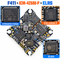 Contrôleur de vol JHEMCU F411ELVTX 2S AIO avec récepteur ELRS 5.8G 400mW FPV VTX 12A 4 1 ESC Betaflight DShot300 Métal
