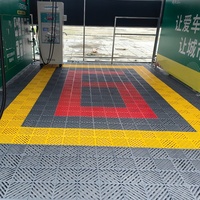 40*40*2cm Rutschfeste Mehrfarbige Ineinandergreifende Drainage-PP-Gitterbodenplatten für Gewerbliche Autowaschanlagen und Autoreparatur-Garagen
