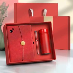 FX Wholesale Promotional Gifts Items NFC Pu NoteBook Diary Business Thermos Cup Notebook Gift Set With <b>Pen</b> and <b>Water</b> Bottle - Product Image 5