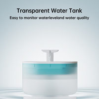Fontaine à eau pour animaux de compagnie à circulation automatique avec filtre transparent à prisme en capsule, approvisionnement direct usine, pour chats, articles pour animaux de compagnie, vente transfrontalière