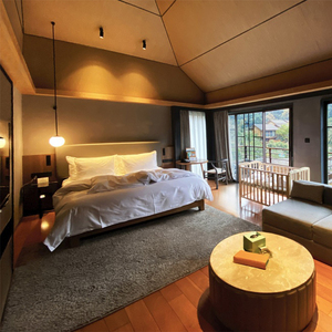 Luxury Hotel Room Furniture <b>Single</b> Metal Wood Frame <b>Bed</b> Suite Custom Design For High Grade Boutique Hotel Decoration - Product Image 5